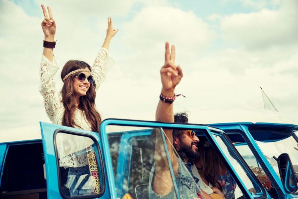 Hippies on a road trip 