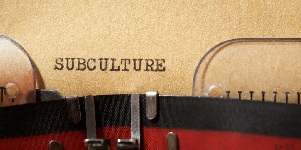 paper in the typewriter with subculture text - nwb