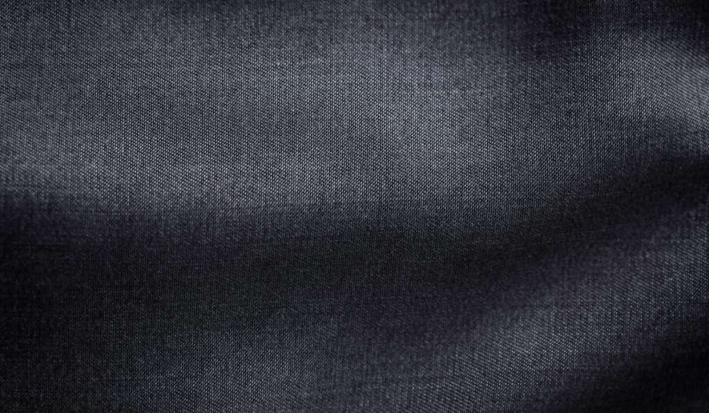 close up of a black tencel fabric