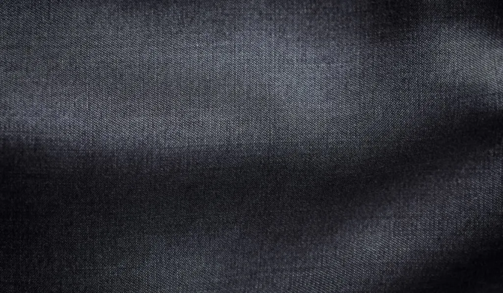 close up of a black tencel fabric